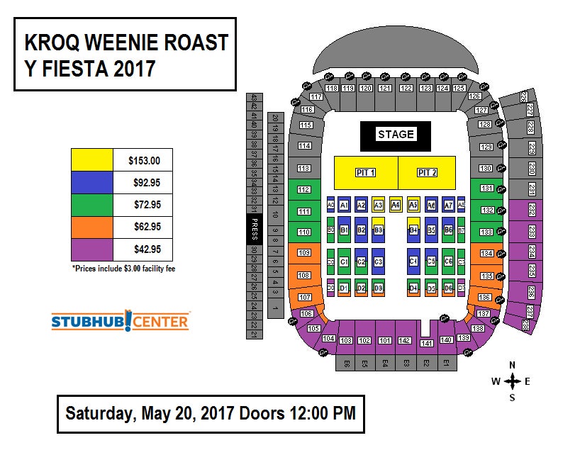 Weenie Roast 2017 Seating Chart